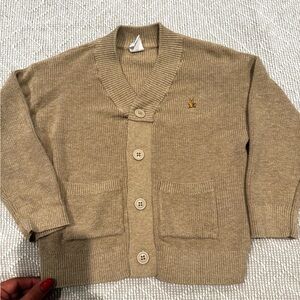 GAP Tan Shawl Collar Button-Front Cardigan